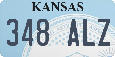 KS license plate 348ALZ