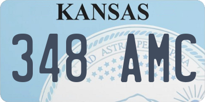KS license plate 348AMC