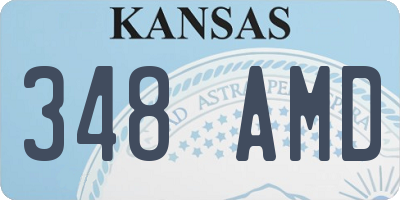 KS license plate 348AMD