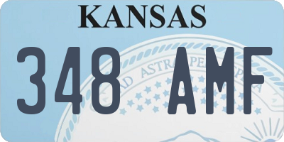 KS license plate 348AMF