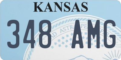 KS license plate 348AMG
