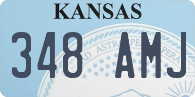 KS license plate 348AMJ