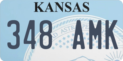 KS license plate 348AMK
