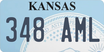 KS license plate 348AML