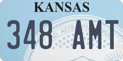 KS license plate 348AMT