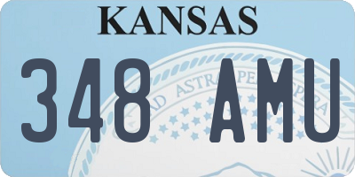 KS license plate 348AMU
