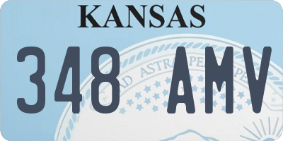 KS license plate 348AMV