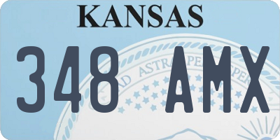 KS license plate 348AMX