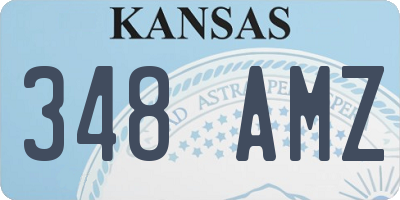 KS license plate 348AMZ