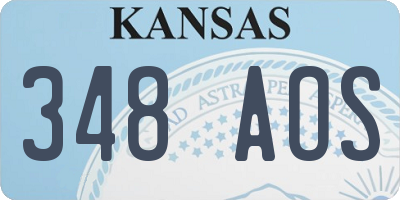 KS license plate 348AOS