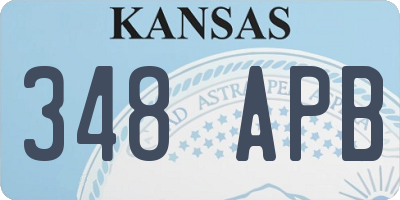KS license plate 348APB