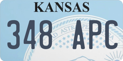 KS license plate 348APC