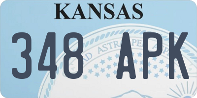 KS license plate 348APK