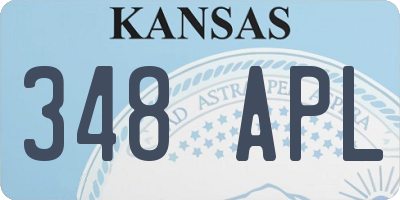KS license plate 348APL