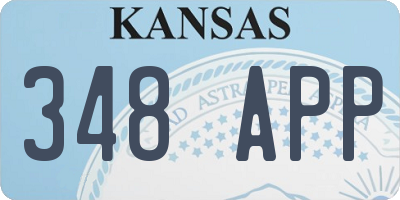 KS license plate 348APP