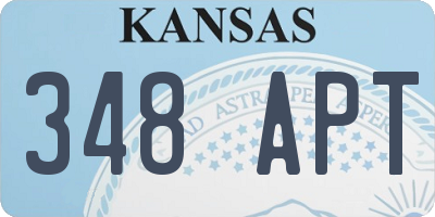KS license plate 348APT
