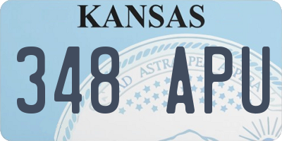 KS license plate 348APU