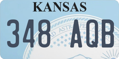 KS license plate 348AQB