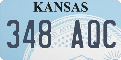 KS license plate 348AQC