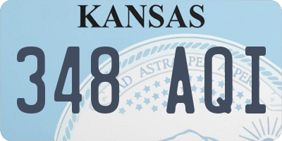 KS license plate 348AQI