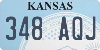 KS license plate 348AQJ