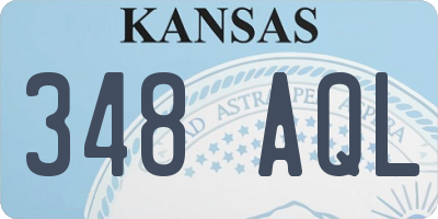 KS license plate 348AQL