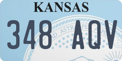 KS license plate 348AQV