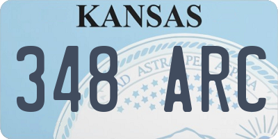 KS license plate 348ARC