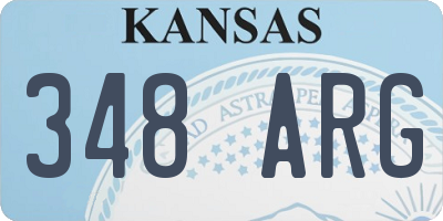 KS license plate 348ARG