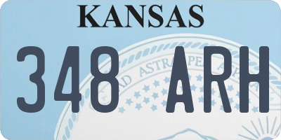 KS license plate 348ARH