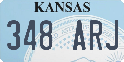 KS license plate 348ARJ