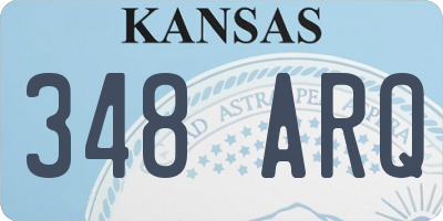 KS license plate 348ARQ