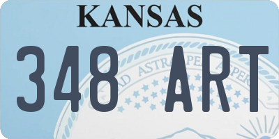 KS license plate 348ART