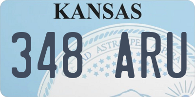 KS license plate 348ARU
