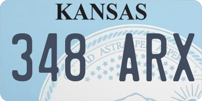 KS license plate 348ARX