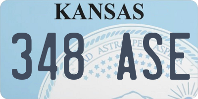 KS license plate 348ASE