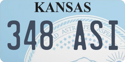 KS license plate 348ASI