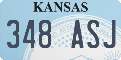 KS license plate 348ASJ