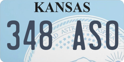 KS license plate 348ASO
