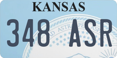 KS license plate 348ASR