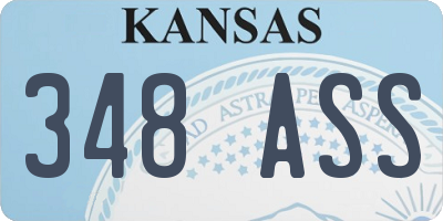 KS license plate 348ASS