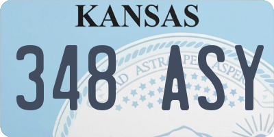 KS license plate 348ASY
