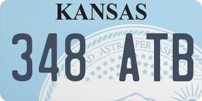 KS license plate 348ATB