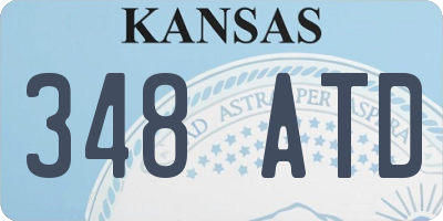 KS license plate 348ATD