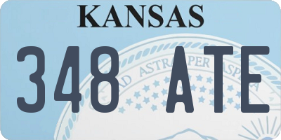 KS license plate 348ATE