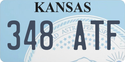 KS license plate 348ATF