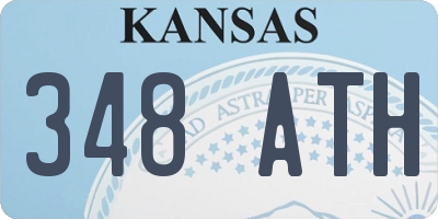 KS license plate 348ATH