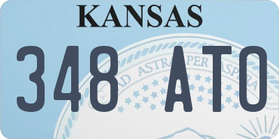 KS license plate 348ATO