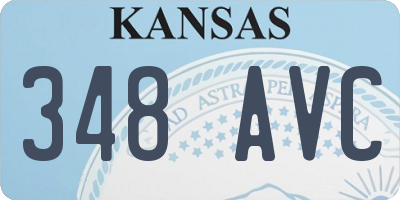 KS license plate 348AVC