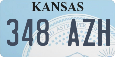 KS license plate 348AZH